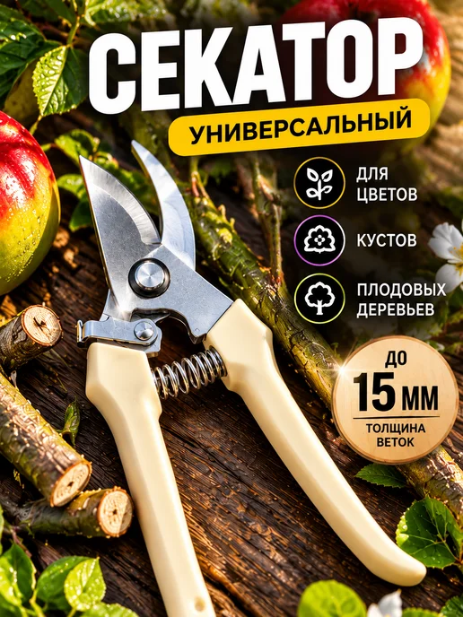 Секатор универсальный садовый для дачи и растений